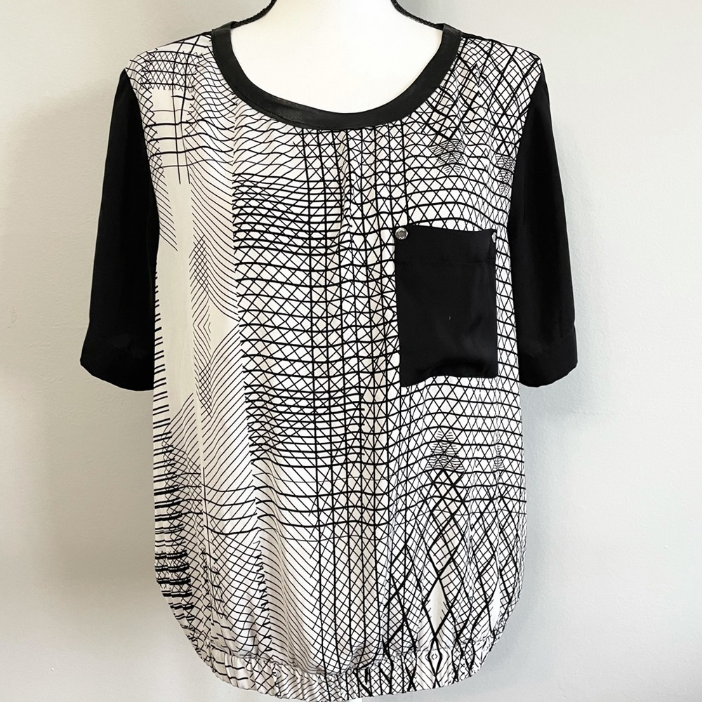 Calvin Klein Patterned Bubble Blouse - image 1